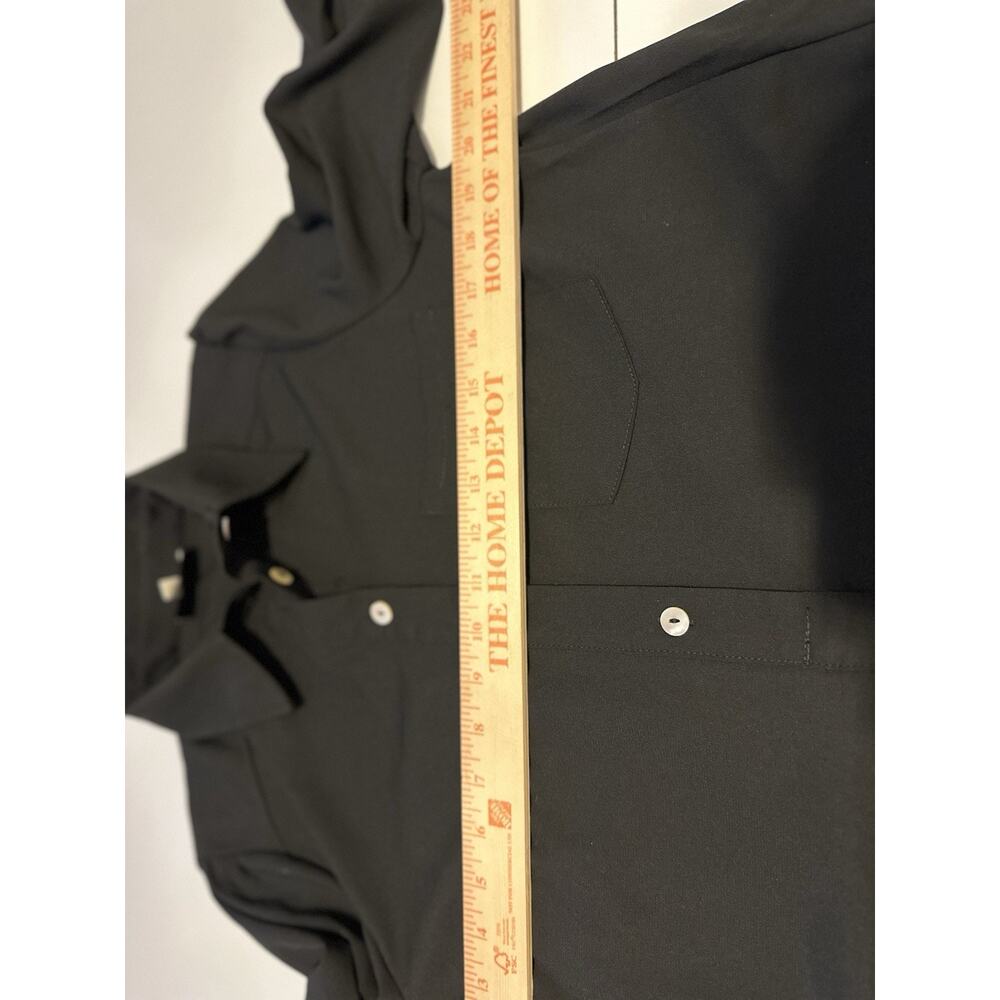 Tuckernuck Black Crepe Callahan Shirt Dress Small Preppy Swing Flirty - Picture 6 of 10